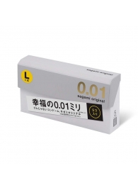 Презервативы Sagami Original 0.02 L-size увеличенного размера - 5 шт. - Sagami - купить с доставкой в Красногорске