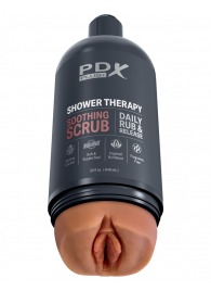 Мастурбатор-вагина цвета карамели Shower Therapy Soothing Scrub - Pipedream - в Красногорске купить с доставкой