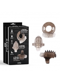 Набор из 3 дымчатых эрекционных колец с вибрацией Teasers Ring Kit - Chisa - в Красногорске купить с доставкой