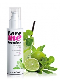 Съедобное согревающее массажное масло Love Me Tender Mojito с ароматом мохито - 100 мл. - Love to Love - купить с доставкой в Красногорске