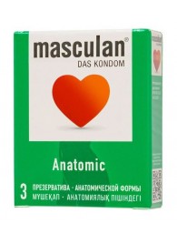 Презервативы анатомической формы Masculan Anatomic - 3 шт. - Masculan - купить с доставкой в Красногорске