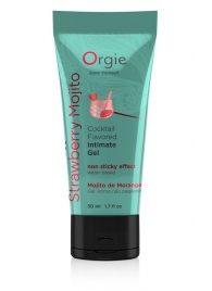 Съедобный интимный гель Orgie Lube Tube Cocktail Strawberry Mojito - 50 мл. - ORGIE - купить с доставкой в Красногорске
