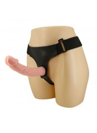 Гладкий фаллоимитатор с крупной головкой на ремешках - 19,7 см. - Baile - купить с доставкой в Красногорске