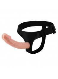 Гладкий фаллоимитатор с крупной головкой на ремешках - 19,7 см. - Baile - купить с доставкой в Красногорске