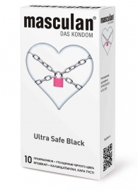 Ультрапрочные презервативы Masculan Ultra Safe Black - 10 шт. - Masculan - купить с доставкой в Красногорске