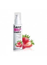 Съедобное согревающее массажное масло Love Me Tender Strawberry с ароматом клубники - 100 мл. - Love to Love - купить с доставкой в Красногорске