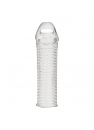 Текстурированная насадка на пенис Clear Textured Penis Enhancing Sleeve Extension - 16,5 см. - BlueLine - в Красногорске купить с доставкой