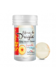 Интимный гель Esferas do Dragao Hot Ball с охлаждающе-разогревающим эффектом (2 шарика по 3 гр.) - HotFlowers - купить с доставкой в Красногорске