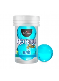 Лубрикант на масляной основе Hot Ball Plus с охлаждающим эффектом (2 шарика по 3 гр.) - HotFlowers - купить с доставкой в Красногорске