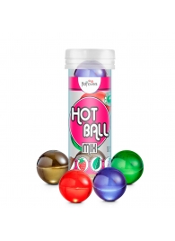 Ароматизированный лубрикант Hot Ball Mix на масляной основе (4 шарика по 3 гр.) - HotFlowers - купить с доставкой в Красногорске