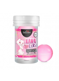 Лубрикант на силиконовой основе с эффектом вибрации Xana Loka Hot Ball (2 шарика по 3 гр.) - HotFlowers - купить с доставкой в Красногорске