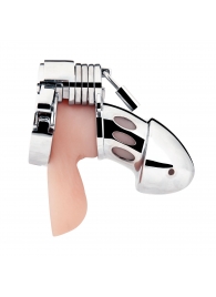 Клетка на пенис из металла Obedience Cock Cage - BlueLine - купить с доставкой в Красногорске