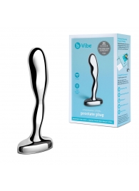 Стальной стимулятор простаты Stainless Steel Prostate Plug - 11,5 см. - b-Vibe - в Красногорске купить с доставкой