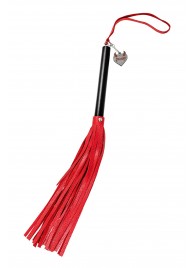 Красно-черная кожаная плеть - 50 см. - Pecado - купить с доставкой в Красногорске