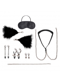 Большой эротический набор из 12 предметов Interchangeable Collar   Nipple Clips Set - Lux Fetish - купить с доставкой в Красногорске