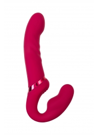 Малиновый безремневой страпон Lapis - 23 см. - Lovense - купить с доставкой в Красногорске