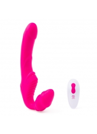 Розовый безремневой страпон на радиоуправлении Strapless Together - 22 см. - Together Toy - купить с доставкой в Красногорске