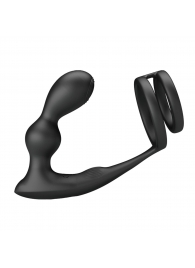 Черный вибростимулятор простаты с фиксацией кольцами Marshall - Baile - в Красногорске купить с доставкой