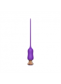 Фиолетовый тонкий стимулятор Nipple Vibrator - 23 см. - I-MOON - купить с доставкой в Красногорске