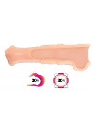 Телесная фантазийная насадка на член Cock Sleeve Size L - KOKOS - в Красногорске купить с доставкой