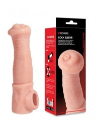Телесная фантазийная насадка на член Cock Sleeve Size L - KOKOS - в Красногорске купить с доставкой