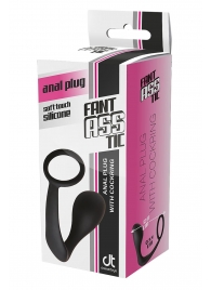 Черное эрекционное кольцо с анальной пробкой Anal Plug With Cockring - Dream Toys - в Красногорске купить с доставкой