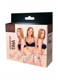 Набор из 3 мастурбаторов The Girl Next Door Tina - Dream Toys - в Красногорске купить с доставкой