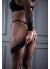 Кожаная шлепалка Sex Game с заклепками - 33 см. - БДСМ Арсенал - купить с доставкой в Красногорске