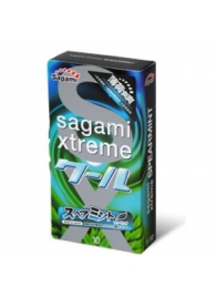 Презервативы Sagami Xtreme Mint с ароматом мяты - 10 шт. - Sagami - купить с доставкой в Красногорске