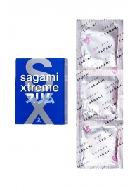 Розовые презервативы Sagami Xtreme FEEL FIT 3D - 3 шт. - Sagami - купить с доставкой в Красногорске