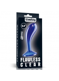 Синяя анальная втулка Flawless Clear Prostate Plug 6.0 - 15 см. - Lovetoy - в Красногорске купить с доставкой