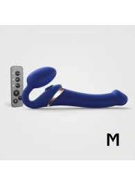 Синий безремневой страпон Multi Orgasm Size M с клиторальной стимуляцией - Strap-on-me - купить с доставкой в Красногорске