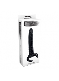 Чёрная насадка-фаллос для двойного проникновения INFLATABLE DILDO SLIM DONG  - 13,5 см. - Toyz4lovers - в Красногорске купить с доставкой