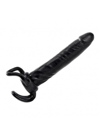 Чёрная насадка-фаллос для двойного проникновения INFLATABLE DILDO SLIM DONG  - 13,5 см. - Toyz4lovers - в Красногорске купить с доставкой