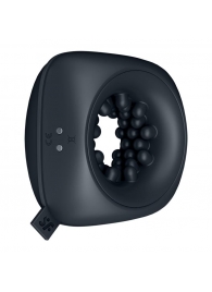 Черный мужской вибромассажер Ring Stroker - Satisfyer - в Красногорске купить с доставкой