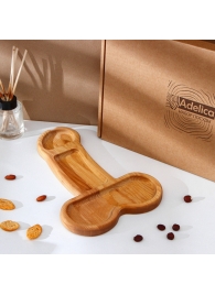 Деревянное блюдо для подачи в форме члена (32,5 х 20 х 1,7 см) - Сима-Ленд - купить с доставкой в Красногорске