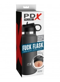 Серый мастурбатор в виде бутылки F*ck Flask - Pipedream - в Красногорске купить с доставкой