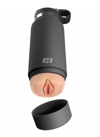 Серый мастурбатор в виде бутылки F*ck Flask - Pipedream - в Красногорске купить с доставкой