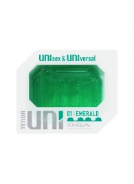 Зеленый мастурбатор-стимулятор Tenga Uni Emerald - Tenga - в Красногорске купить с доставкой