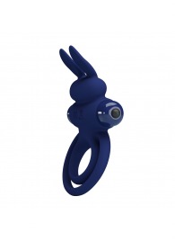 Синее эрекционное кольцо с вибростимуляцией клитора Powerful Ring - Baile - в Красногорске купить с доставкой