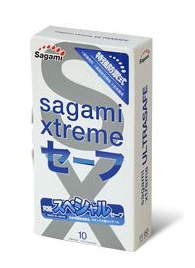 Презервативы Sagami Xtreme Ultrasafe с двойным количеством смазки - 10 шт. - Sagami - купить с доставкой в Красногорске