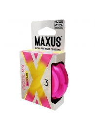 Ароматизированные презервативы Maxus Exotic Mix - 3 шт. - Maxus - купить с доставкой в Красногорске