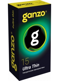 Прозрачные ультратонкие презервативы Ganzo Ultra thin - 15 шт. - Ganzo - купить с доставкой в Красногорске