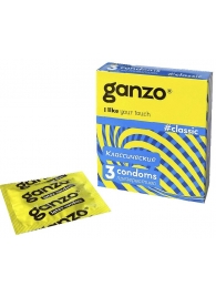 Классические презервативы с обильной смазкой Ganzo Classic - 3 шт. - Ganzo - купить с доставкой в Красногорске