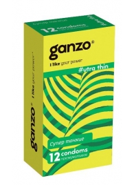 Ультратонкие презервативы Ganzo Ultra thin - 12 шт. - Ganzo - купить с доставкой в Красногорске