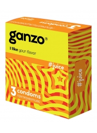 Ароматизированные презервативы Ganzo Juice - 3 шт. - Ganzo - купить с доставкой в Красногорске