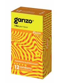 Ароматизированные презервативы Ganzo Juice - 12 шт. - Ganzo - купить с доставкой в Красногорске