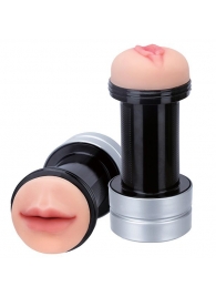 Двусторонний мастурбатор REALSTUFF 2 IN 1 HUMMER MOUTH   VAGINA - ротик и вагина - Dream Toys - в Красногорске купить с доставкой