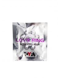 Прозрачное гелевое эрекционное кольцо-цветок - Toyfa Basic - в Красногорске купить с доставкой