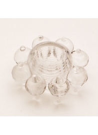 Прозрачное гелевое эрекционное кольцо-цветок - Toyfa Basic - в Красногорске купить с доставкой